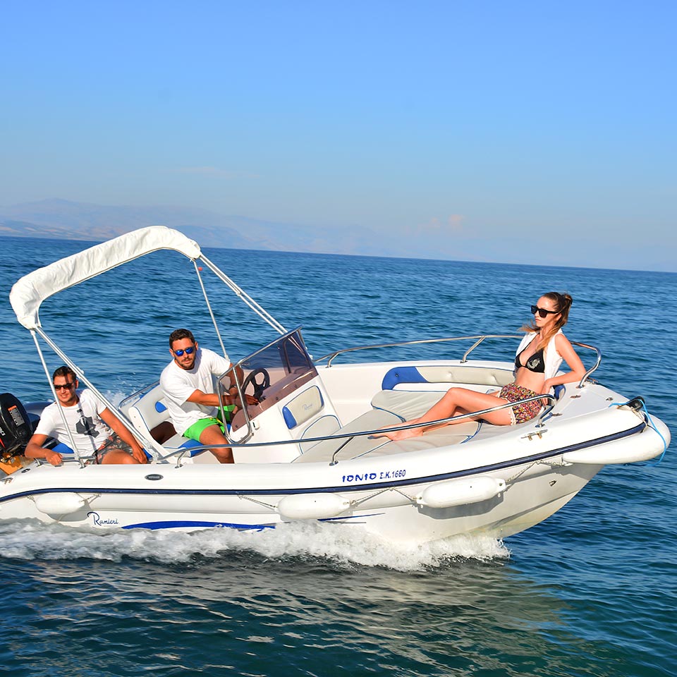 Ionio - 40Hp boat for hire in Corfu - Corfu Boat Hire