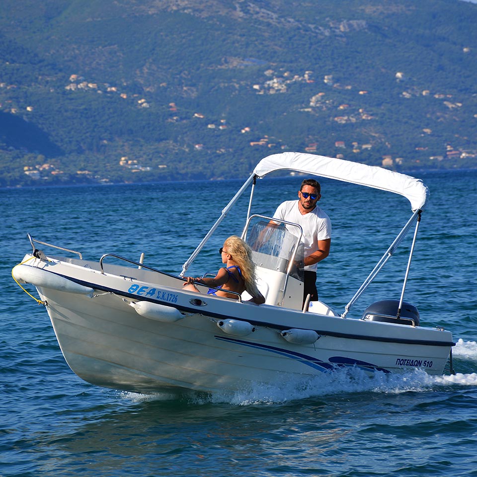 Thea - 40Hp boat - Corfu Boat Hire