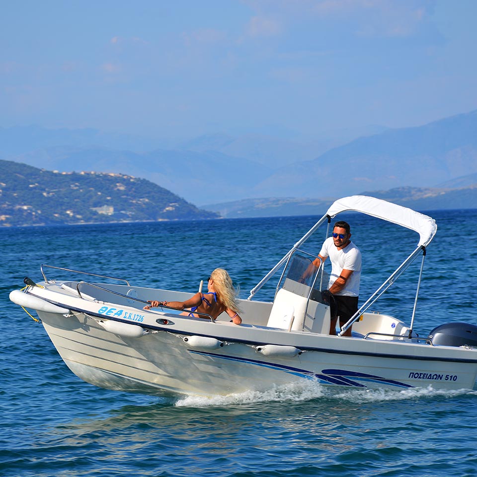 Thea - 40Hp boat - Corfu Boat Hire